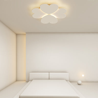 Modern Simplicity Love Heart Shape Acrylic Iron LED Flush Mount Ceiling Light For Bedroom