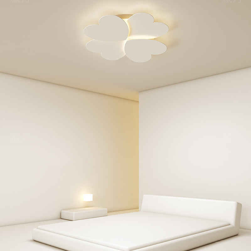 Modern Simplicity Love Heart Shape Acrylic Iron LED Flush Mount Ceiling Light For Bedroom