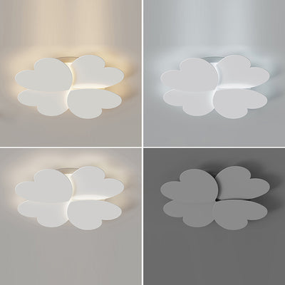 Modern Simplicity Love Heart Shape Acrylic Iron LED Flush Mount Ceiling Light For Bedroom