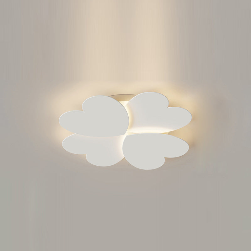 Modern Simplicity Love Heart Shape Acrylic Iron LED Flush Mount Ceiling Light For Bedroom