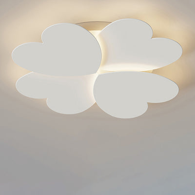 Modern Simplicity Love Heart Shape Acrylic Iron LED Flush Mount Ceiling Light For Bedroom