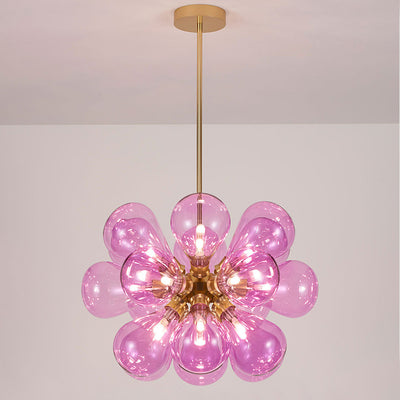 Nordic Colorful Bubble Stained Glass 18-Light Chandelier