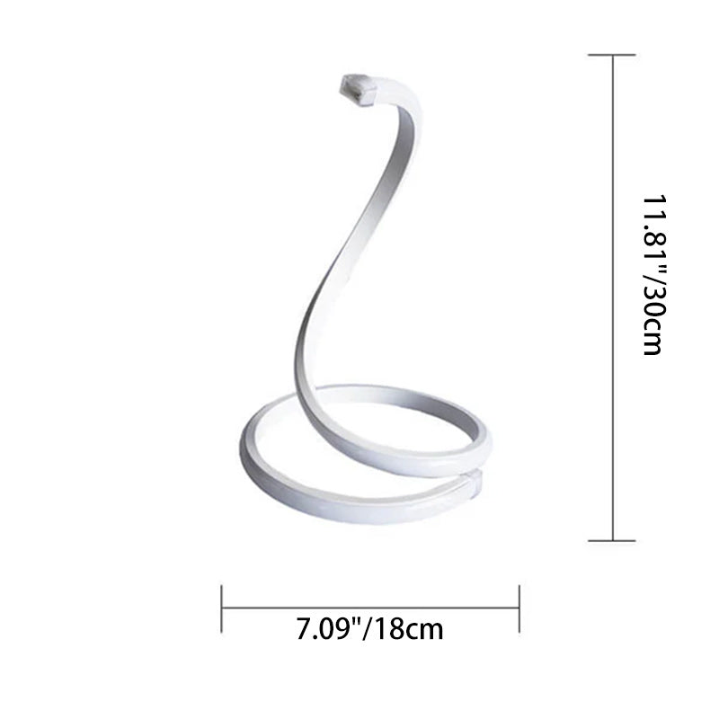 Modern Creative Snake Shape LED Touch Dimming Table Lamp