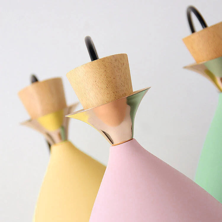 Nordic Macaron Candy Iron Cone 1/3 Light Chandelier