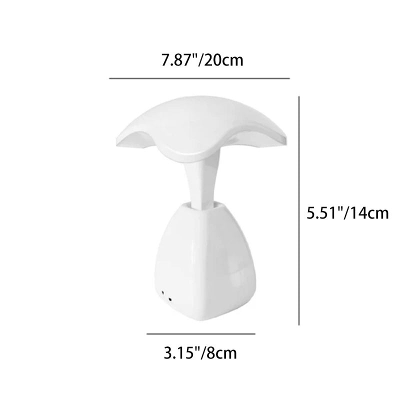 Lámpara de escritorio de protección ocular táctil LED ABS de hongo creativo 