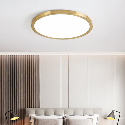 Modern Light Luxury Round Flat LED Flush Mount Ceiling Light