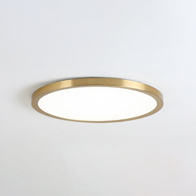 Modern Light Luxury Round Flat LED Flush Mount Ceiling Light