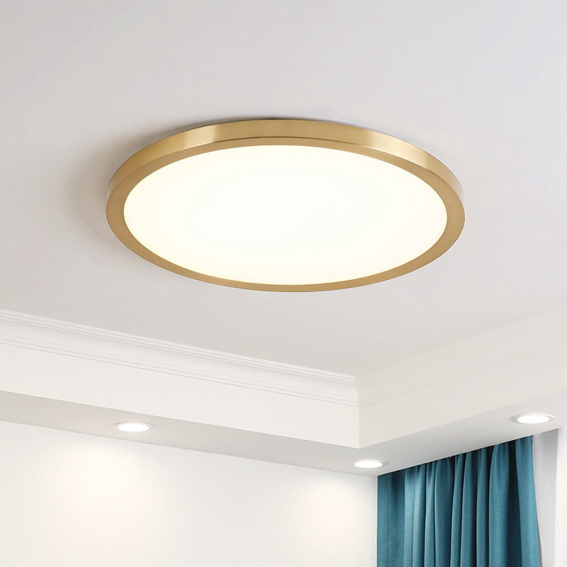 Modern Light Luxury Round Flat LED Flush Mount Ceiling Light