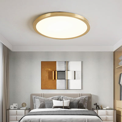 Modern Light Luxury Round Flat LED Flush Mount Ceiling Light