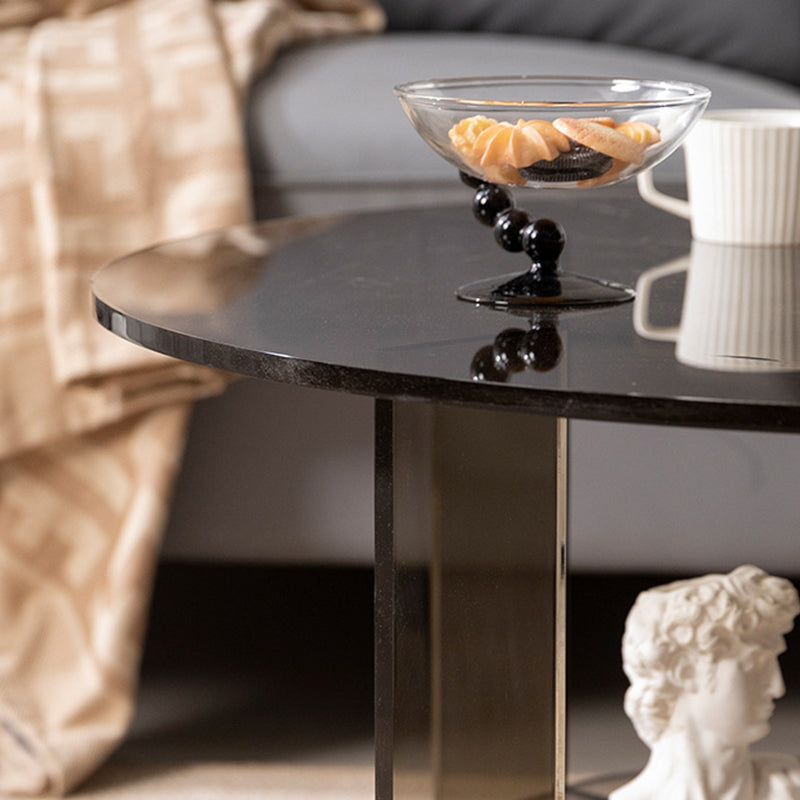 Modern Minimalist Round Acrylic Coffee Table 2-Tier For Living Room