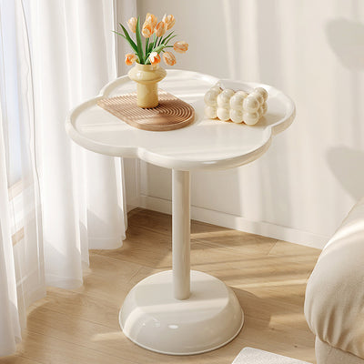 Modern Minimalist Clover Spiral Cylinder Wooden Base PP Coffee Table For Living Room