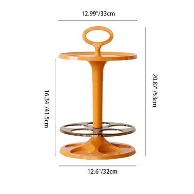 Table d'appoint contemporaine en ABS avec support pour verres à vin ronds pour salon 