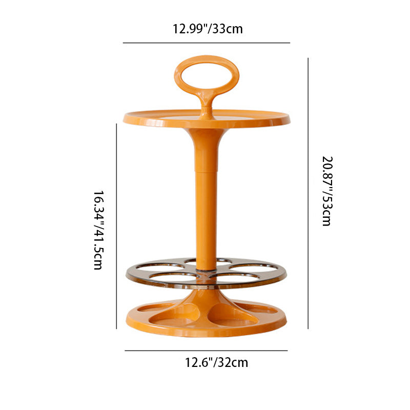 Contemporary Creative Round Wine Glass Holder ABS Side Table For Living Room