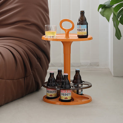 Contemporary Creative Round Wine Glass Holder ABS Side Table For Living Room