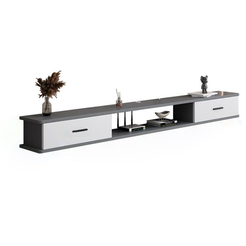 Modern Simplicity Rectangular Plate TV Stand 2-Drawer For Living Room