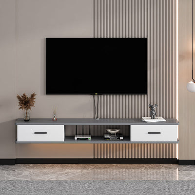 Modern Simplicity Rectangular Plate TV Stand 2-Drawer For Living Room