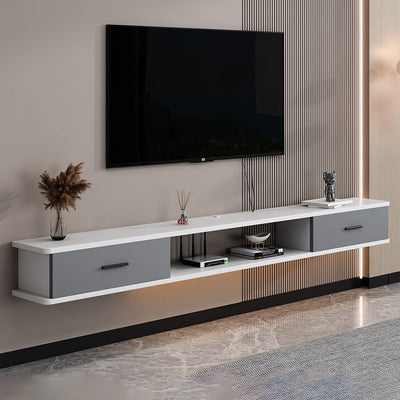 Modern Simplicity Rectangular Plate TV Stand 2-Drawer For Living Room