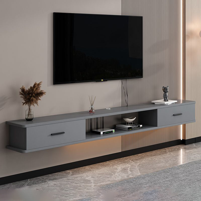 Modern Simplicity Rectangular Plate TV Stand 2-Drawer For Living Room