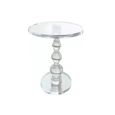 Modern Simplicity Acrylic Rotate Round Gourd Coffee Table 1-Tray For Living Room