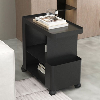 Modern Simplicity Iron Rectangular End Table Movable 3-Tier For Living Room