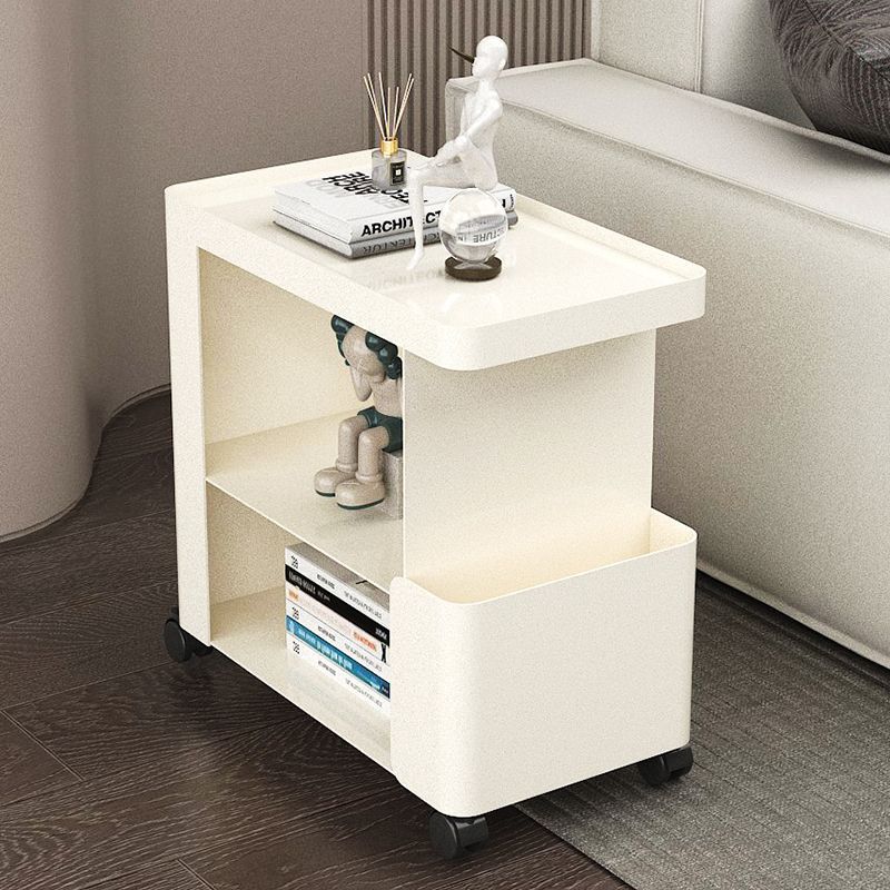 Modern Simplicity Iron Rectangular End Table Movable 3-Tier For Living Room