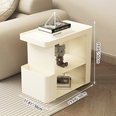 Modern Simplicity Iron Rectangular End Table Movable 3-Tier For Living Room