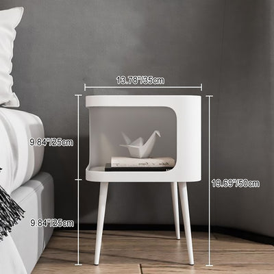 Contemporary Nordic Square Carbon Steel End Table 1-Storage For Living Room