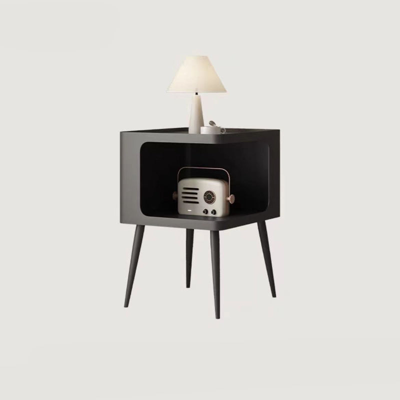 Contemporary Nordic Square Carbon Steel End Table 1-Storage For Living Room