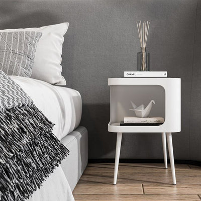 Contemporary Nordic Square Carbon Steel End Table 1-Storage For Living Room