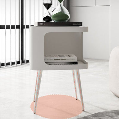 Contemporary Nordic Square Carbon Steel End Table 1-Storage For Living Room