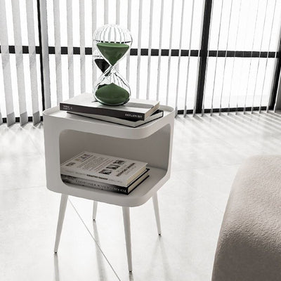 Contemporary Nordic Square Carbon Steel End Table 1-Storage For Living Room