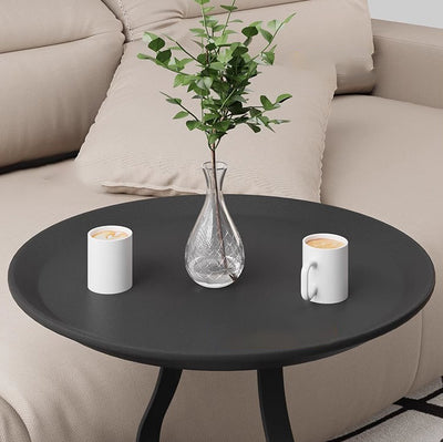 Modern Simplicity Round Cylinder Iron Carbon Steel End Table 1-Storage For Living Room