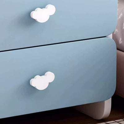 Modern Simplicity Kids Plate Rectangular Cloud Handle Nightstand 1/2 Drawer For Bedside