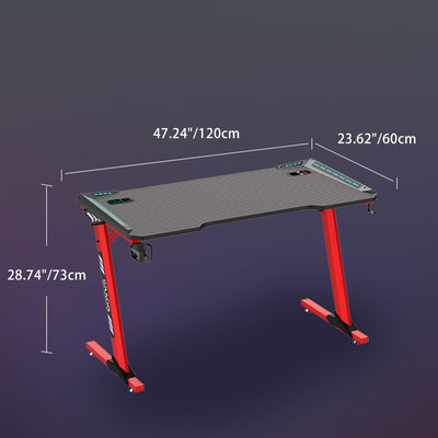 Moderner eklektischer rechteckiger Teller ABS Edelstahl Schreibtische RGB Licht Becherhalter 1-Fach für Home Office 