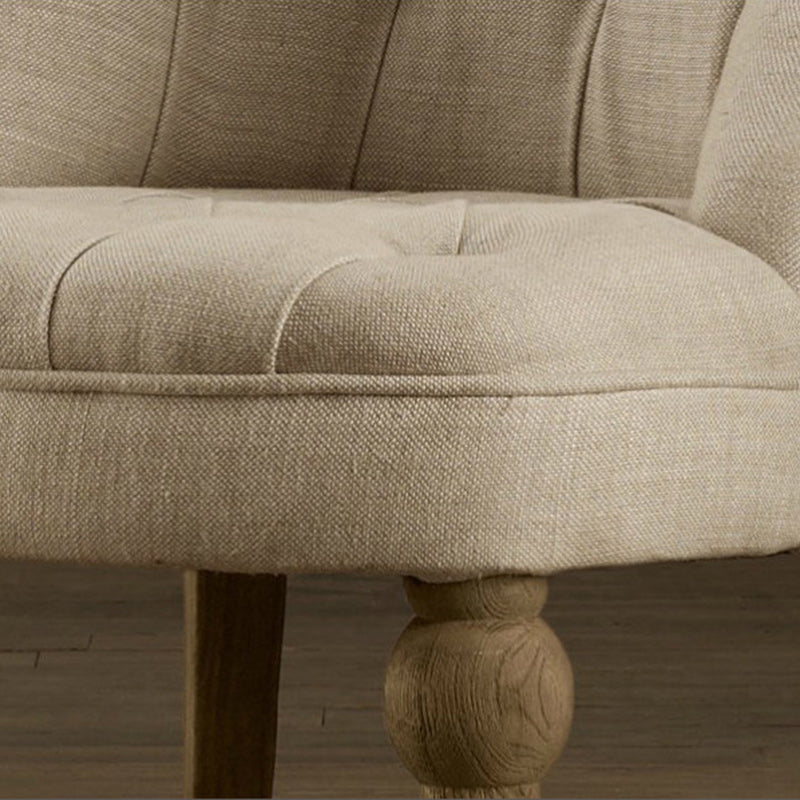 Traditional Rustic Fabric Sponge Sofa Backrest Armless For Living Room