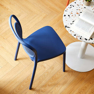 Contemporary Nordic PP Macarons Dining Chair Backrest Armless For Dining Room