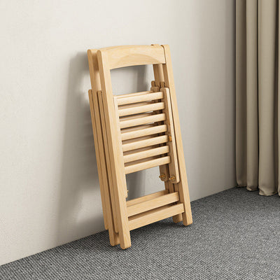 Modern Minimalist Solid Wood Dining Chair Backrest Armless For Dining Room