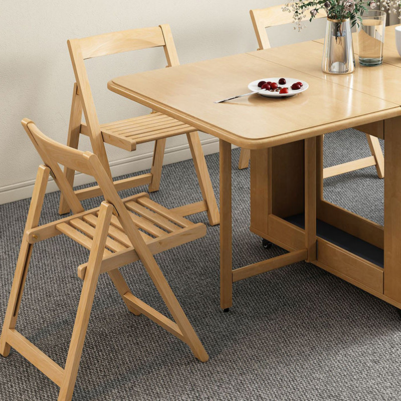 Modern Minimalist Solid Wood Dining Chair Backrest Armless For Dining Room