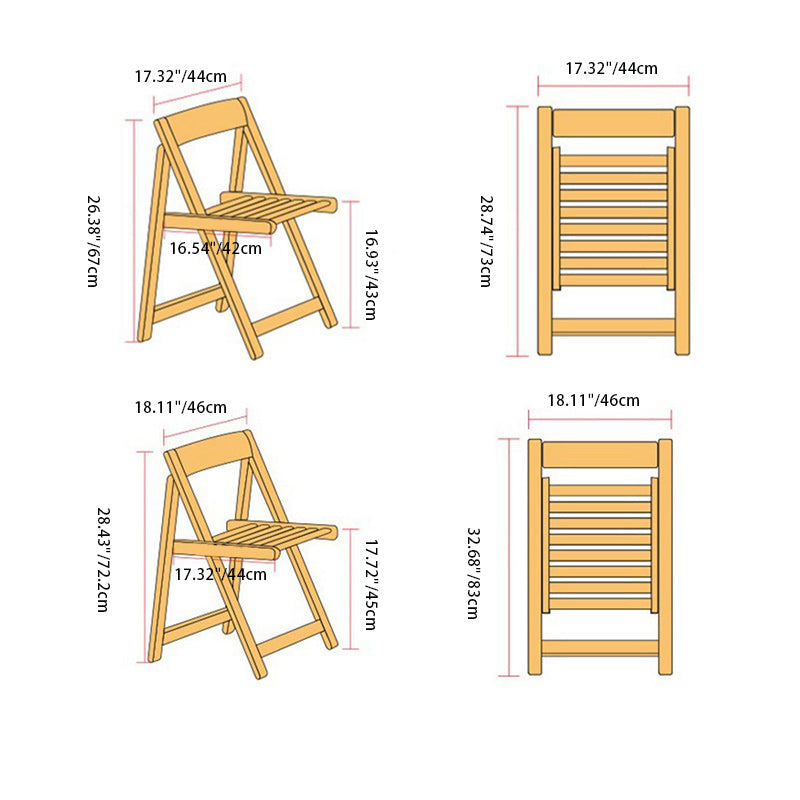 Modern Minimalist Solid Wood Dining Chair Backrest Armless For Dining Room