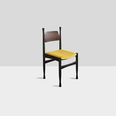 Modern Simplicity Ash Wood Velvet Dining Chair Backrest Armless For Dining Room