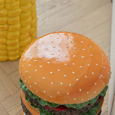 Contemporary Creative Hamburger Corn Footstool Backless Armless For Living Room