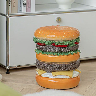 Contemporary Creative Hamburger Corn Footstool Backless Armless For Living Room