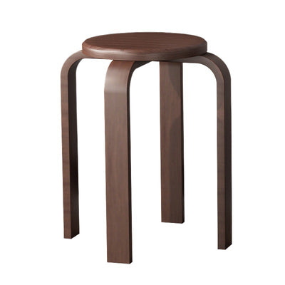 Contemporary Simplicity Density Board Solid Wood Dining Chair Backless Armless For Dining Room