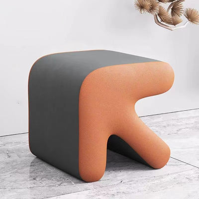 Contemporary Creative Arrow Flannelette Solid Wood Footstool Backless Armless For Living Room