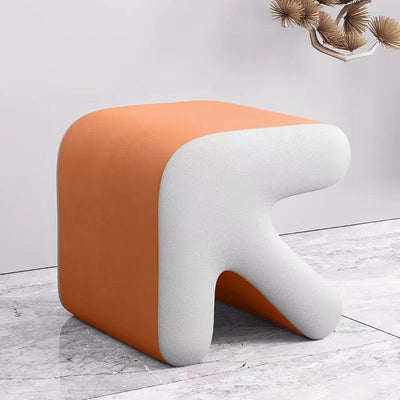 Contemporary Creative Arrow Flannelette Solid Wood Footstool Backless Armless For Living Room