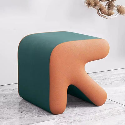 Contemporary Creative Arrow Flannelette Solid Wood Footstool Backless Armless For Living Room