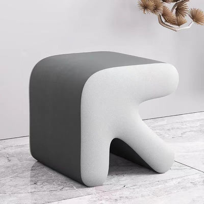 Contemporary Creative Arrow Flannelette Solid Wood Footstool Backless Armless For Living Room