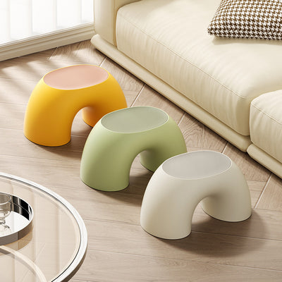 Contemporary Creative PP Rainbow Shape Macarons Footstool Backless Armless For Living Room