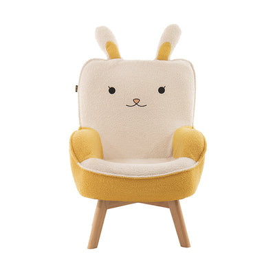 Contemporary Creative Cartoon Embroidery Velvet Solid Wood Children Sofa Backrest Armrest For Living Room