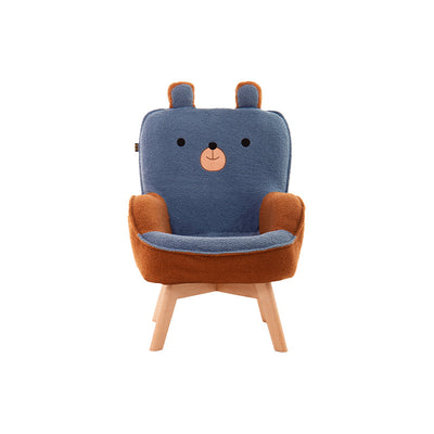 Contemporary Creative Cartoon Embroidery Velvet Solid Wood Children Sofa Backrest Armrest For Living Room